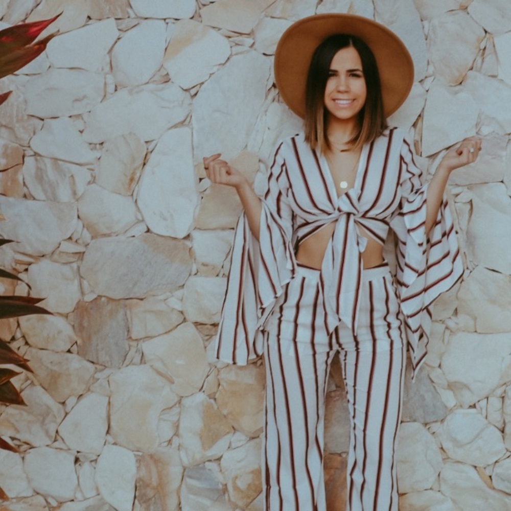 Striped Two Piece Set